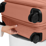 Away Softside Medium Checked Suitcase, 26 Inch Expandable Luggage For Men & Women, Durable Nylon Exterior, TSA Approved Lock, Ideal For Trips 1 - 2 Weeks, Clay Pink