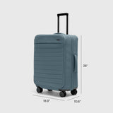 Away Softside Medium Checked Suitcase, 26 Inch Expandable Luggage For Men & Women, Durable Nylon Exterior, TSA Approved Lock, Ideal For Trips 1 - 2 Weeks, Coast Blue
