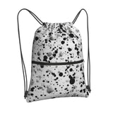 AWUCDIMFWX Drawstring Backpack Gym Bag Black White Speck Backpack Cinch Tote Drawstring Bags for Sports String Bag