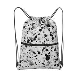 AWUCDIMFWX Drawstring Backpack Gym Bag Black White Speck Backpack Cinch Tote Drawstring Bags for Sports String Bag