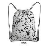 AWUCDIMFWX Drawstring Backpack Gym Bag Black White Speck Backpack Cinch Tote Drawstring Bags for Sports String Bag