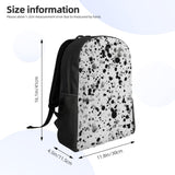 AWUCDIMFWX Travel Backpack for Women Men Carry On Backpack Black White Speck Laptop Backpack 17 Inch Lightweight Casual Daypack