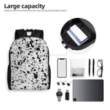 AWUCDIMFWX Travel Backpack for Women Men Carry On Backpack Black White Speck Laptop Backpack 17 Inch Lightweight Casual Daypack