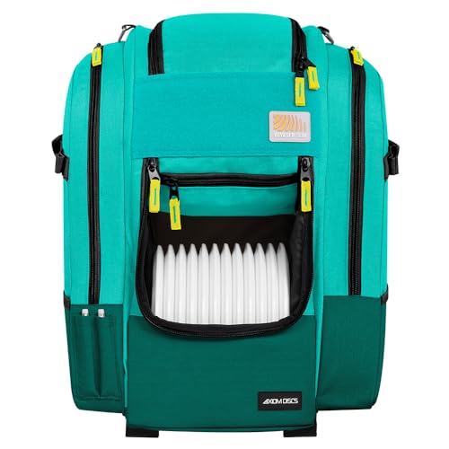Axiom Discs Voyager Slim Backpack Disc Golf Bag (Aqua/Emerald) | Backpacks4Less