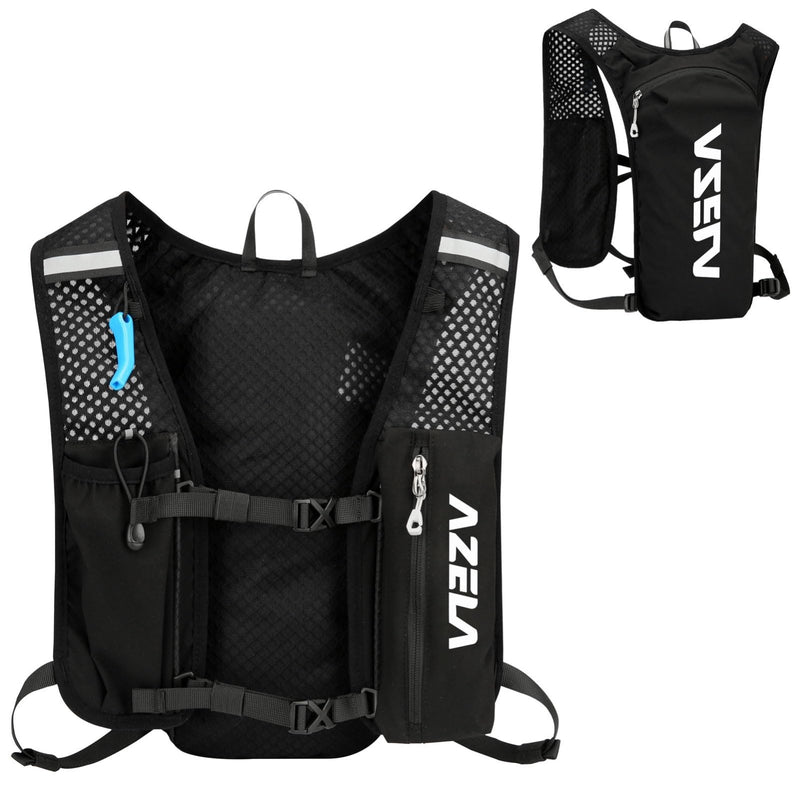 Azarxis Hydration Pack Backpack Running Vest 7L for Women Men Jogging Trail Race Marathon Cycling Hiking Climbing Camping (Black - Only Running Vest)