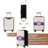 AzulHome Suitcase cover - designed with travel elements to easily identify airports