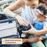 BabbleRoo Diaper Bag Backpack, Multifunction Large Bags with Changing Pad & Stroller Straps Pacifier Case, Unisex Stylish Travel Back Pack Nappy for Moms Dads (Stone Gray Blue)