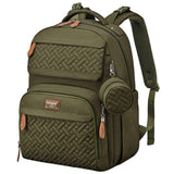 BabbleRoo Diaper Bag Backpack - Travel Large Baby Diaper Bag with Changing pad, Waterproof Baby Bags for Mom & Dad, Unisex Bags with Pacifier Case, Luggage Strap & Stroller Clips– Army Green
