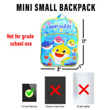 Baby Shark Mini Backpack for Boys Girls Toddler Preschool - Deluxe 11" School Bag with Stickers (Baby Shark School Supplies Bundle)