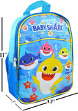 Baby Shark Mini Backpack for Boys Girls Toddler Preschool - Deluxe 11" School Bag with Stickers (Baby Shark School Supplies Bundle)