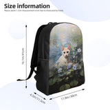 Backpack 16 Inch Laptop Backpack Travel Hiking Daypack Cat Water Lilies Bloom Multipurpose Bookbag for Men Women Unisex