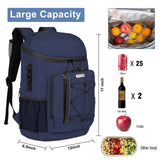 Backpack Coolers Insulated Leak Proof 30 Cans with Reusable Ice Packs, 2 Insulated Compartments Cooler Bags Portable Lightweight Beach Travel Camping Lunch Backpack for Men and Women