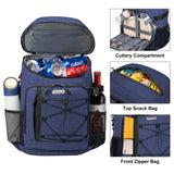 Backpack Coolers Insulated Leak Proof 30 Cans with Reusable Ice Packs, 2 Insulated Compartments Cooler Bags Portable Lightweight Beach Travel Camping Lunch Backpack for Men and Women