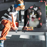 Backpack Cute Cat Bookbag Women Men Black Backpack for Outdoor Sports Travel Camping Hiking Office Work Laptop Bag