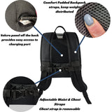 Backpack Fit for Rhythm P2 and React Health POC2000–Lightweight, Mesh Ventilated, Storage for Rhythm P2 Accessories - Fits Only E6/E7 Models–Will NOT Fit Rhythm P2 - S4 or Larger Units