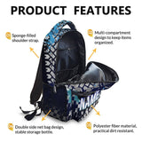 Backpack for Boys, Cool Dirt Bike Schoolbag, Personalized Cars Backpacks for Preschool Elementary Toddler, 17" Blue Large Capacity Bookbag for Vacation Travel School, Back to School Supplies
