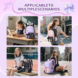 Backpack for Girls Women College Laptop Backpacks Girl Cute School Bag Set with Lunch Box Kids Bookbag with USB Charging Port College Middle High School Backpack for Teen Girls Travel Daypack (Black)