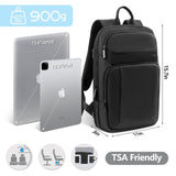 Backpack for Men Slim & Expandable Travel Laptop Backpack with USB Charging Port Water Resistant Anti - Theft Business Backpack Fits 15.6In Laptop for Commute Work College with Small Bag(Business Black)