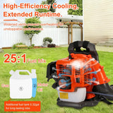 Backpack Gas Powered Leaf Blower, 52CC 550CFM 3HP 2 Stroke Grass Lawn Blower Air Cooling Gasoline Backpack Grass Blower with Air - Cooled, Snow Blower for Outdoor
