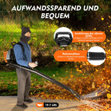 Backpack Leaf Blower 63CC 2 Stroke Backpack Gas Powered Leaf Blower with 1.8L Fuel Tank, Grass Lawn Blower Air Cooling Gasoline Grass Blower for Leaf, Sand, Gravel, Snow, Yard and Driveway