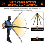 Backpack Leaf Blower 63CC 2 Stroke Backpack Gas Powered Leaf Blower with 1.8L Fuel Tank, Grass Lawn Blower Air Cooling Gasoline Grass Blower for Leaf, Sand, Gravel, Snow, Yard and Driveway