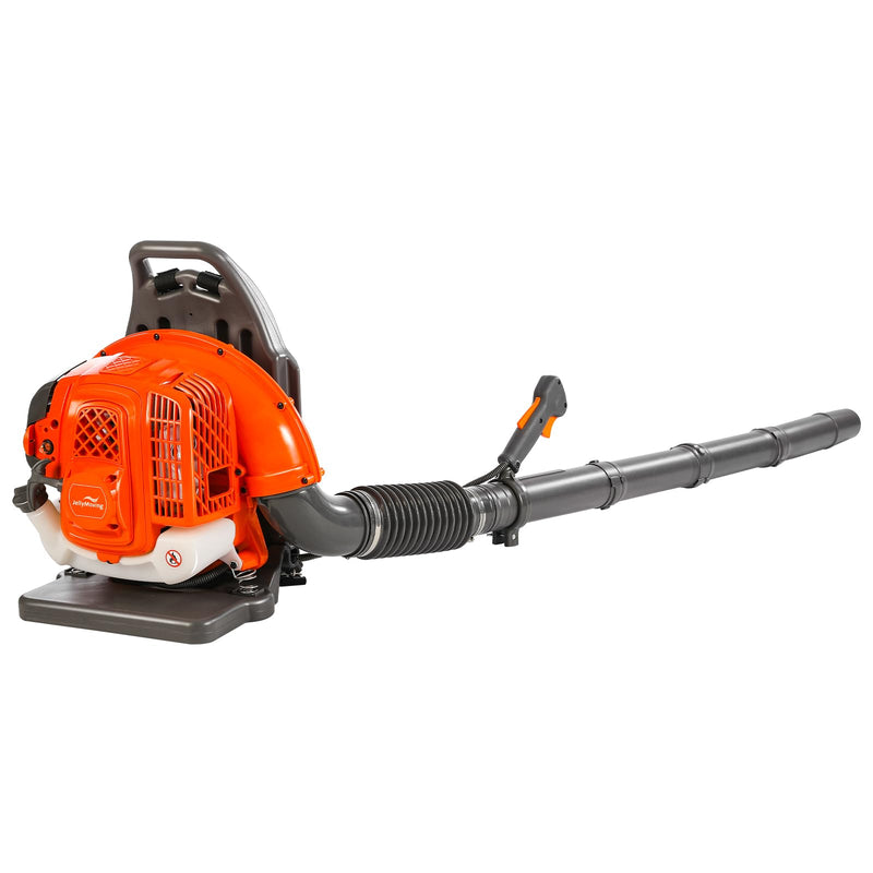 Backpack Leaf Blower Gas Powered - 65CC 2 - Stroke Engine, 850 CFM 230 MPH Commercial Grade Yard Blower for Heavy Duty Lawn Care, Wet Leaf & Debris Removal - Lightweight 17.5 LB (GT3676)