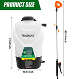 Backpack Sprayer 4 Gallon Battery Powered Garden Sprayer, VaxMay Electric Weed Sprayer Works with Makita 18V Battery, 100 PSI, Telescopic Wand, 5 Nozzles, 2.5Ah Battery&Charger Included