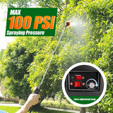 Backpack Sprayer 4 Gallon Battery Powered Garden Sprayer, VaxMay Electric Weed Sprayer Works with Makita 18V Battery, 100 PSI, Telescopic Wand, 5 Nozzles, 2.5Ah Battery&Charger Included