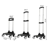 Backpack Trolley - 4 Wheels Folding Compact Lightweight Luggage Cart, Travel Trolley for Bags/Lunch Backpack/Golf Bag (4 Wheels)
