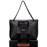 Badgley Mischka Diana Quilted Vegan Leather Weekender Duffel Bag | Black