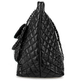 Badgley Mischka Diana Quilted Vegan Leather Weekender Duffel Bag | Black