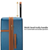 Badgley Mischka Grace 3 Piece Polycarbonate - ABS Expandable Retro Luggage Set (Navy)