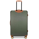 Badgley Mischka Grace 3 Piece Polycarbonate - ABS Expandable Retro Luggage Set (Olive Green)
