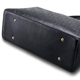 Badgley Mischka Madalyn Vegan Leather Travel Weekender Duffel Bag (Black)