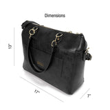 Badgley Mischka Madalyn Vegan Leather Travel Weekender Duffel Bag (Black)