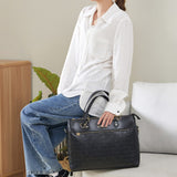 Badgley Mischka Madalyn Vegan Leather Travel Weekender Duffel Bag (Black)