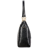 Badgley Mischka Madalyn Vegan Leather Travel Weekender Duffel Bag (Black)
