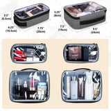 BAFASO Travel Makeup Bag with 4 Inner Removable Pouches, Multifunctional Hair Bag Cosmetic Bag Holds Makup/Hair Supplies (Patent Pending), Gray