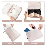 BAGAIL 10 Set Packing Cubes Various Sizes Packing Organizer for Travel Accessories Luggage Carry On Suitcase - Cream