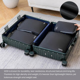 BAGAIL 4 Set/6 Set/8 Set Compression Packing Cubes Travel Accessories Expandable Packing Organizers (Cloth Pattern, 4 - Black)