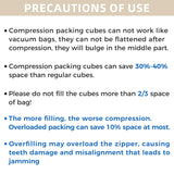 BAGAIL 4 Set/6 Set/8 Set Compression Packing Cubes Travel Accessories Expandable Packing Organizers (Half Mesh, 6 - Black)