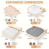 BAGAIL 4 Set/6 Set/8 Set Compression Packing Cubes Travel Accessories Expandable Packing Organizers (Square Mesh, 06 - Beige)