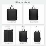BAGAIL 6 Set Ultralight Compression Packing Cubes Packing Organizer for Travel Accessories Luggage Suitcase Backpack(70D Black)
