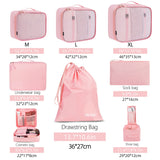 BAGAIL 8 Set Packing Cubes Luggage Packing Organizers for Travel Accessories - Blush Pink