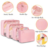 BAGAIL 8 Set Packing Cubes Luggage Packing Organizers for Travel Accessories - Blush Pink