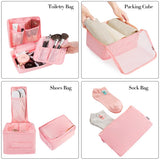 BAGAIL 8 Set Packing Cubes Luggage Packing Organizers for Travel Accessories - Blush Pink