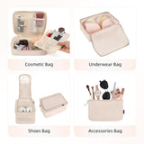 BAGAIL 8 Set Packing Cubes Luggage Packing Organizers for Travel Accessories - Cream