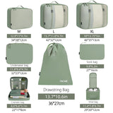 BAGAIL 8 Set Packing Cubes Luggage Packing Organizers for Travel Accessories - Matcha Green