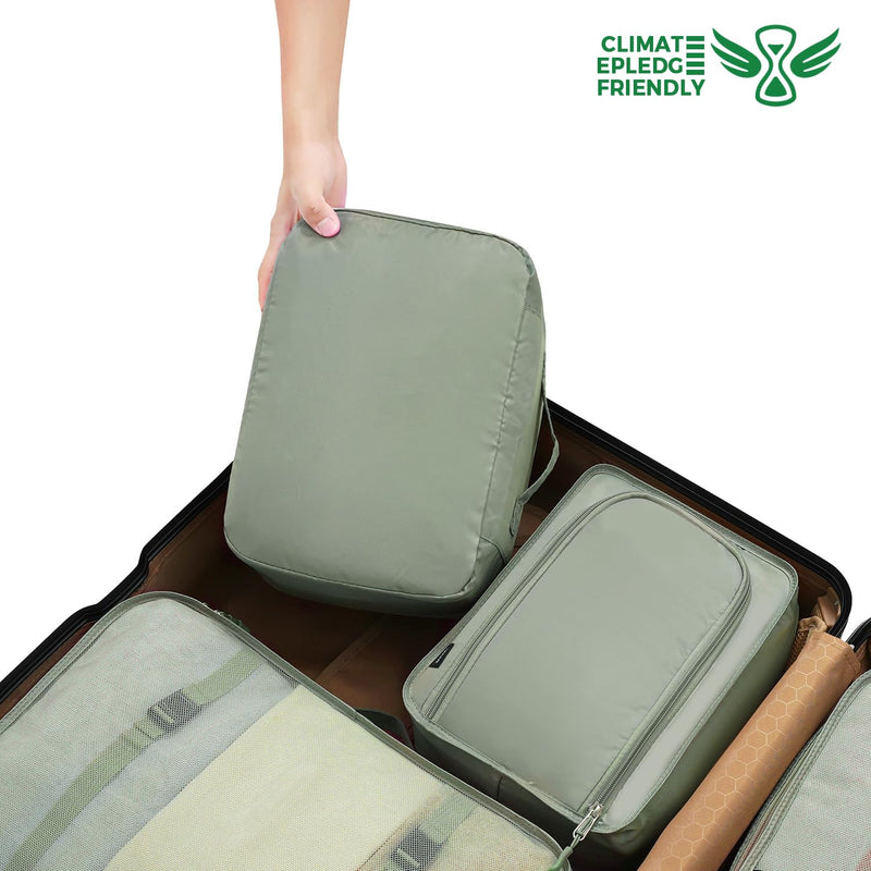 BAGAIL 8 Set Packing Cubes Luggage Packing Organizers for Travel Accessories - Matcha Green