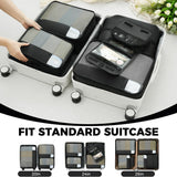 BAGAIL 9 Set Packing Cubes with Packing List Luggage Packing Organizers for Travel Accessories (Black)